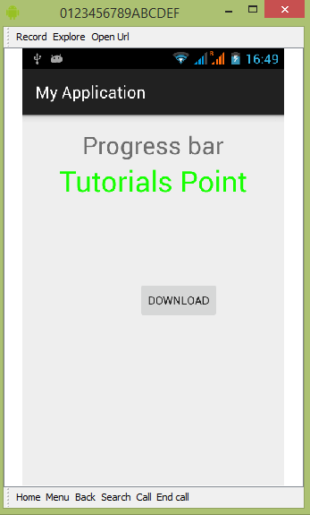 Android Progress Bar using ProgressDialog