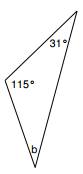 Finding an angle measure of a triangle given two angles Online Quiz 7.3