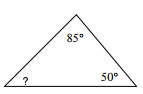 Finding an angle measure of a triangle given two angles Online Quiz 7.5