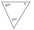 Finding an angle measure of a triangle given two angles Online Quiz 7.7