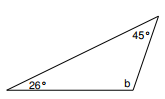 Finding an angle measure of a triangle given two angles Online Quiz 7.9
