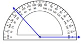 Measuring an angle with the protractor 1.3