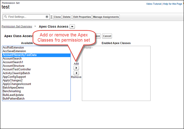 Setting Apex Class Security From Permissionset Step5