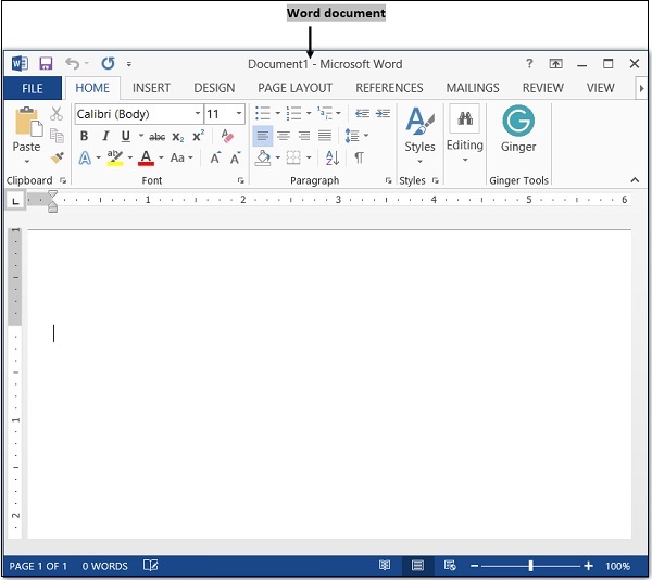Microsoft word program software