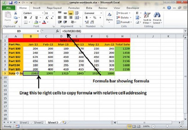how to add multiple rows in excel formula