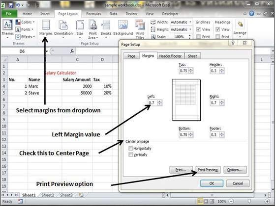 How To Adjust Margins In M S Excel