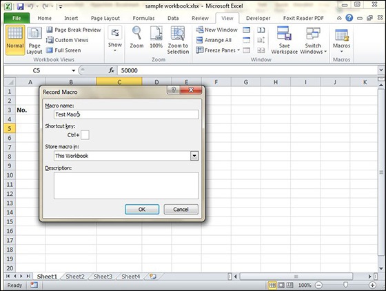 how to write a macro in excel 210