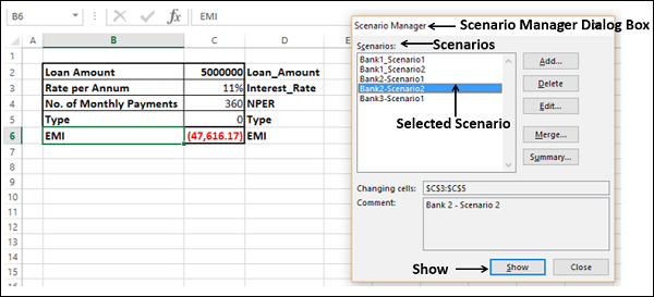 What-If Analysis with Scenario Manager
