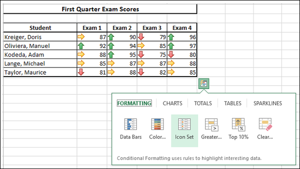 get cumulative total for a range using quick analysis tool in excel