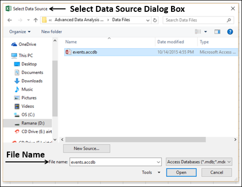 Importing Data from Excel
