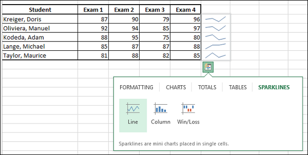 get the quick analysis tool in excel