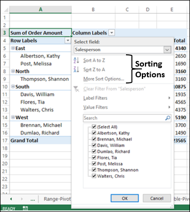 can you custom sort data in pivot in excel for mac