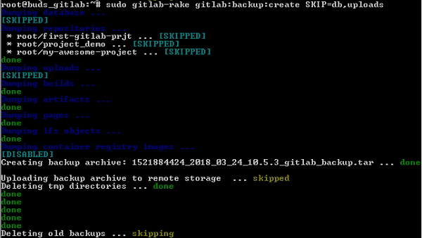 GitLab Create Backup