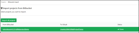 GitLab Import Repository
