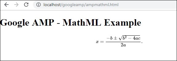 Example Mathml