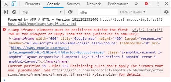 Google placed Iframe