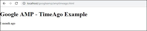 Sample Code for Timeago