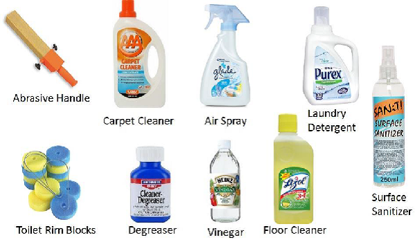 4 categories of cleaning agents