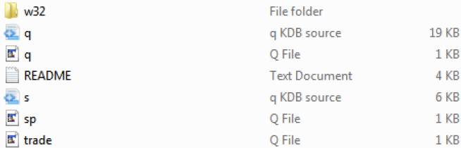 KDB+ Example Files