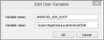 unity android sdk root folder