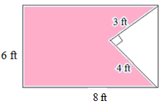 Area involving rectangles and triangles Quiz9