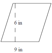 Area of a parallelogram Quiz4