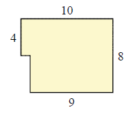 Area of a piecewise rectangular figure Example2