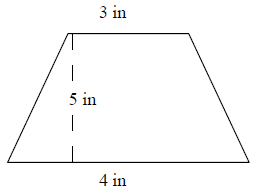 Area of a trapezoid Online Quiz1