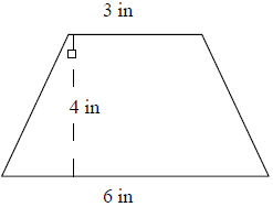Finding the area of a trapezoid on a grid by using triangles and rectangles Example1