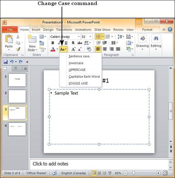 how to change case in word 2010 keyboard shortcut