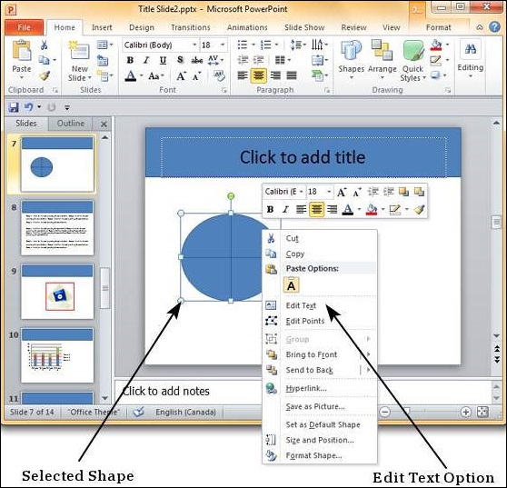 how to insert text in powerpoint