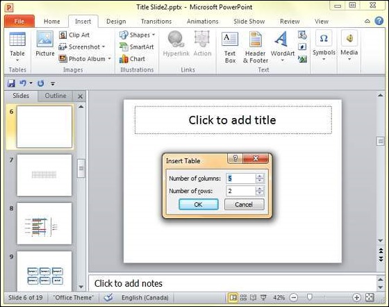 how to add two columns in powerpoint
