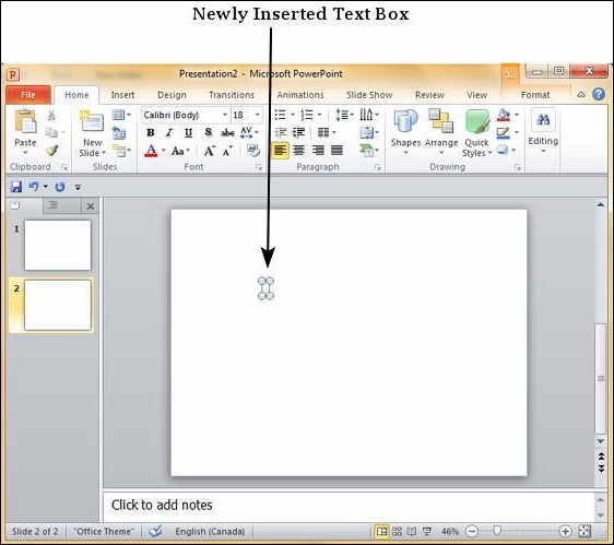 adding-new-text-boxes-in-powerpoint-2010