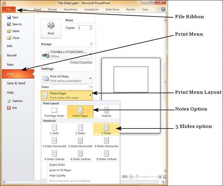 microsoft powerpoint 2016 publish notes in comments in pdf