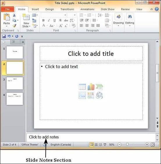 how to put notes in powerpoint presentation