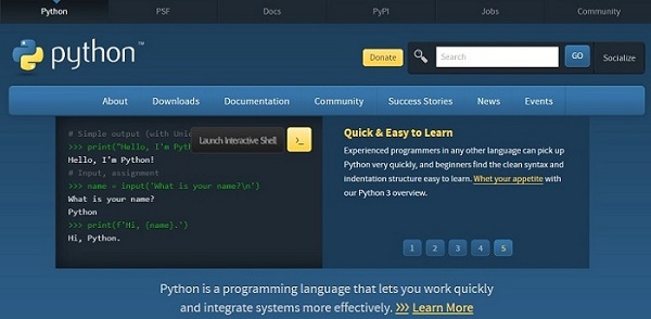 python's official website
