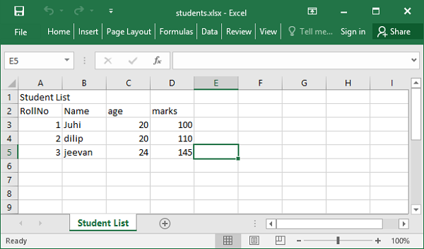 Excel Application