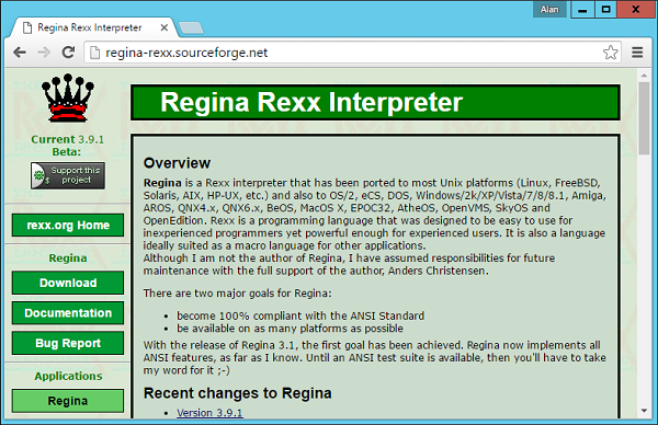Regina Rexx Interpreter