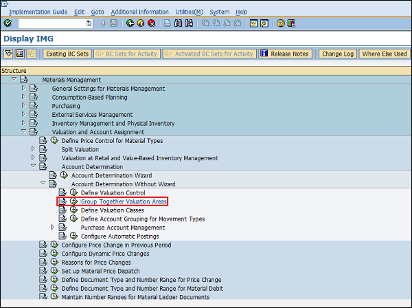 account assignment group configuration sap