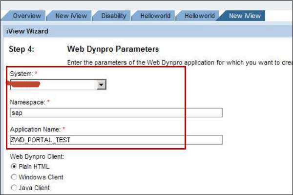 web dynpro abap portal integration