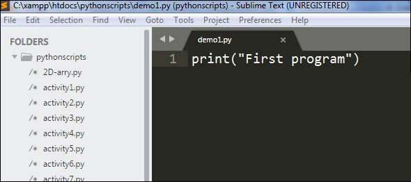 how i can run sublime text editor .py file