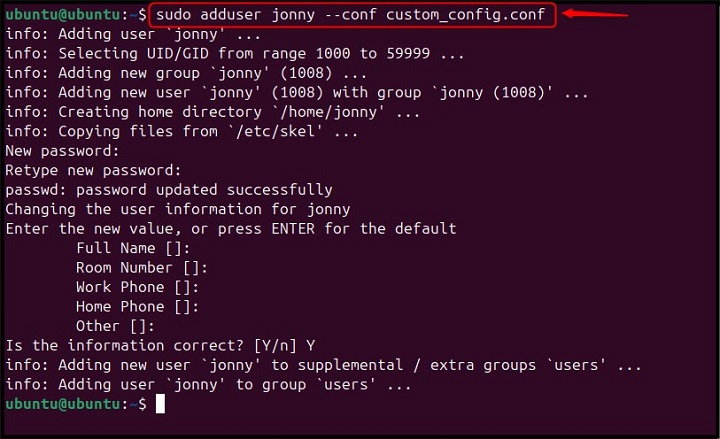 adduser Command Linux 10