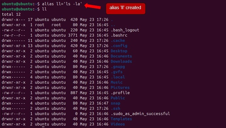 alias Command Linux 1