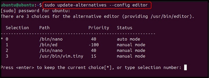 alternatives Command Linux 1