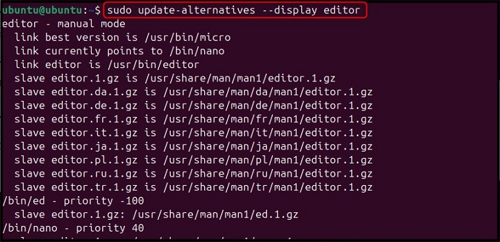 alternatives Command Linux 8