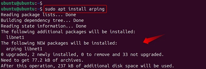 arping Command Linux 1