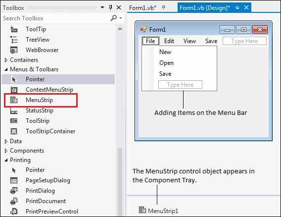 vb net handling menustrip click event