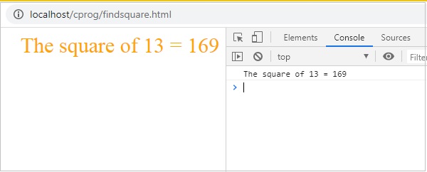 Find Square HTML